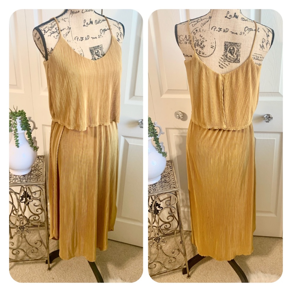 Boho Modern golden spring summer dress